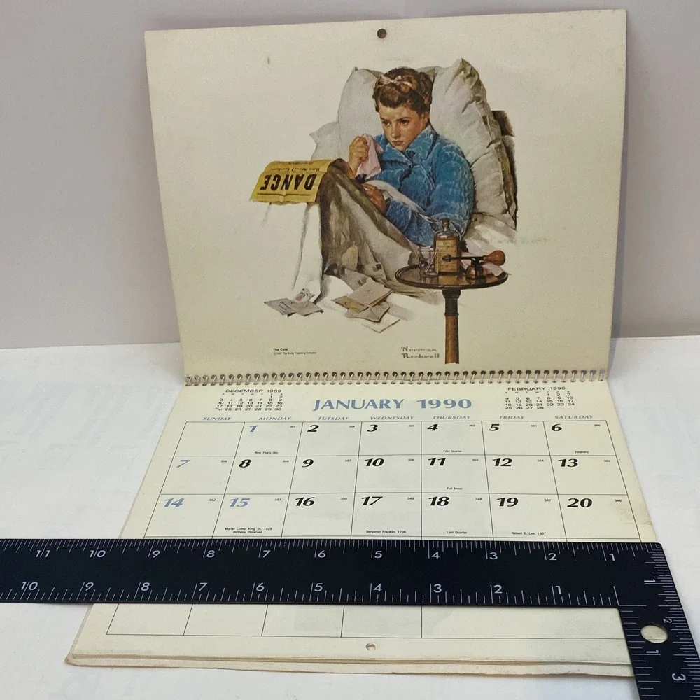 Norman Rockwell 1990 Appointment Calendar